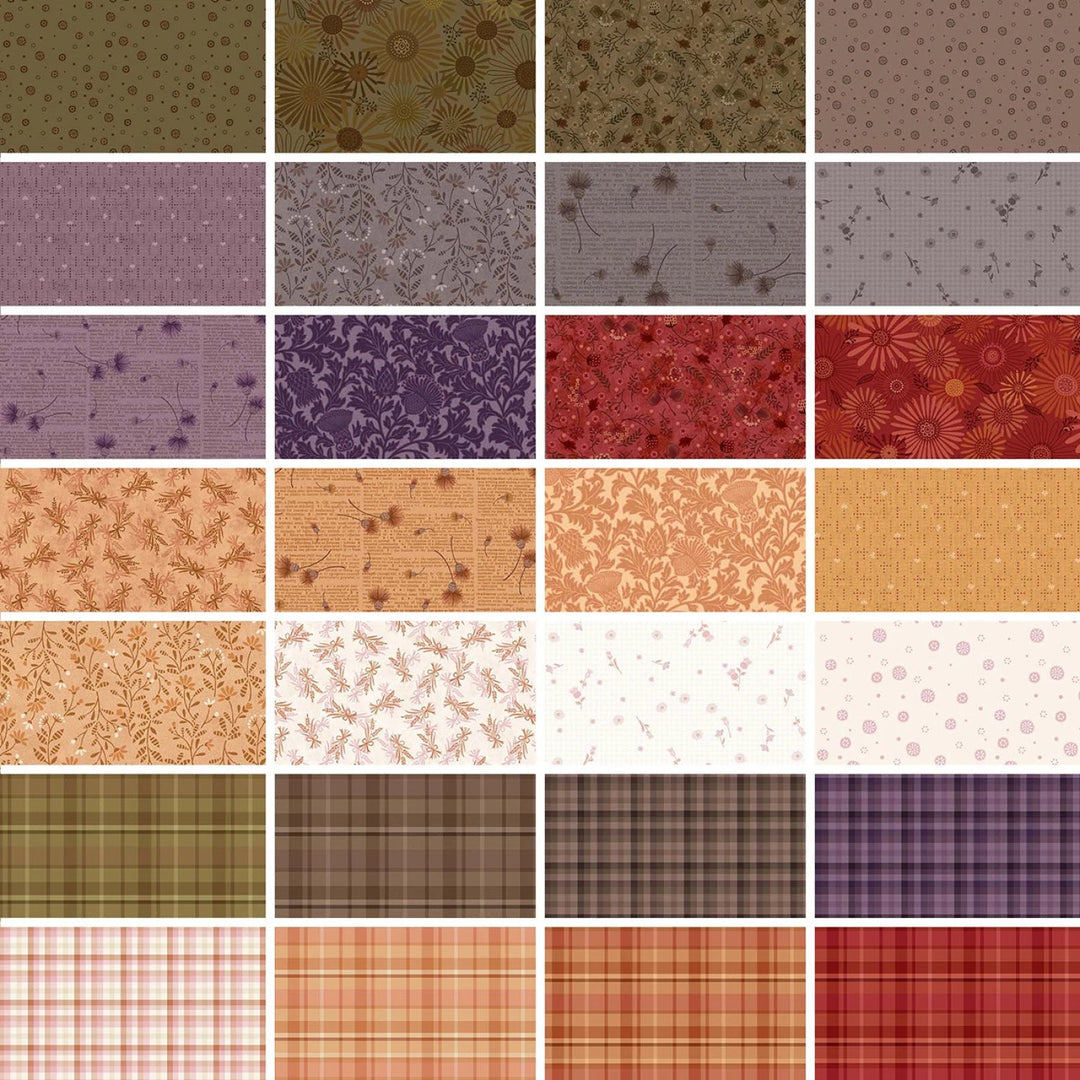 Thistle & Rye by Janet Nesbitt Collection | Fat Quarter Package - 20pcs (FB4FQHG - THISTLERYE) - Maple Leaf Quilting Company Ltd.