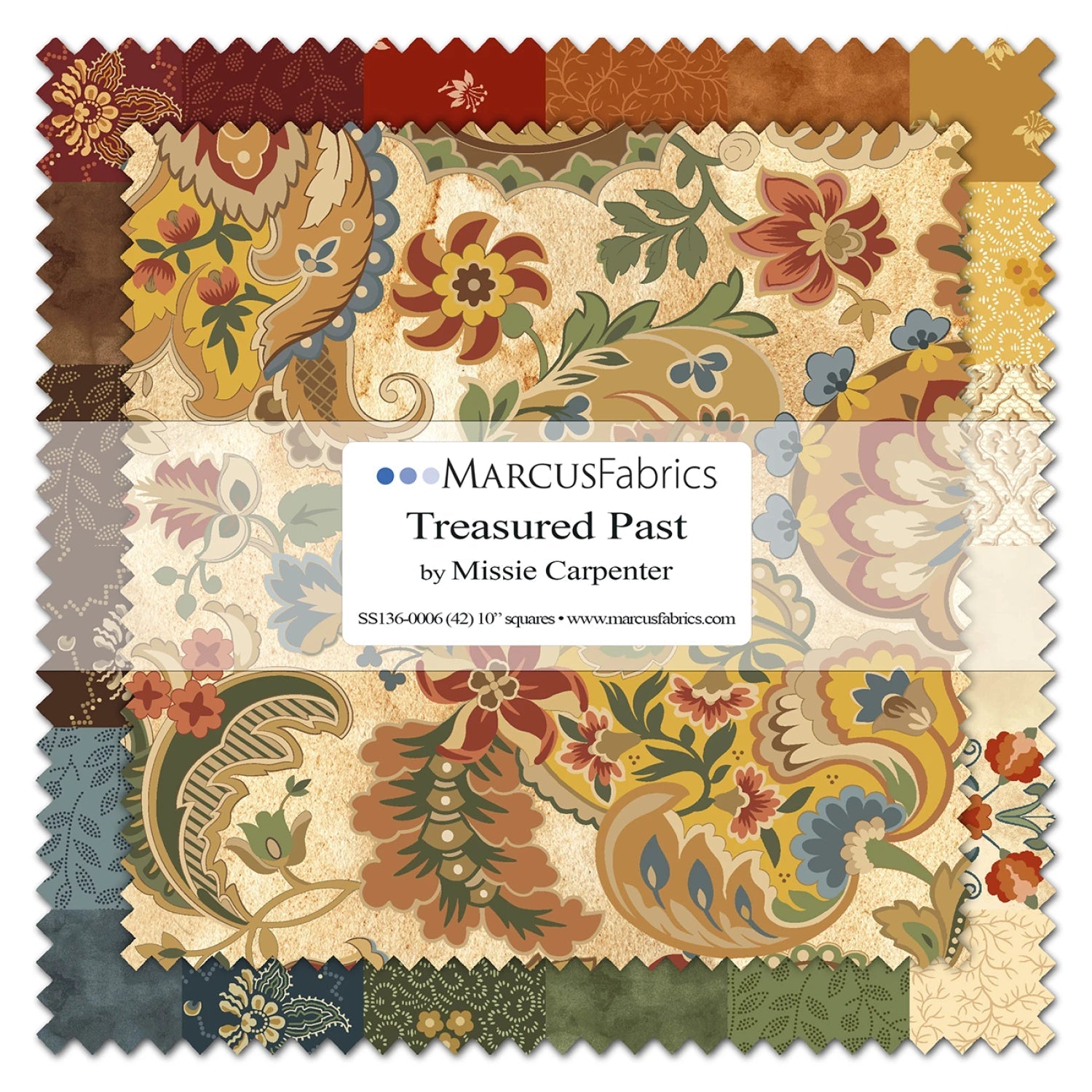Treasured Past| 10in Squares - 42pcs (SS136 - 0006) - Maple Leaf Quilting Company Ltd.
