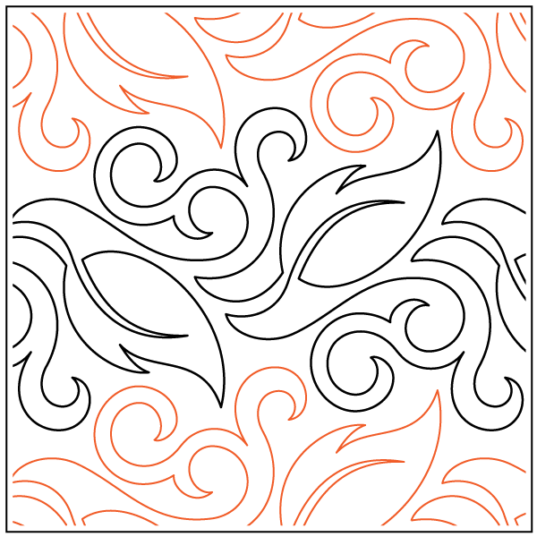 Trellis Vine – 6.5” Paper Pantograph - Maple Leaf Quilting Company Ltd.