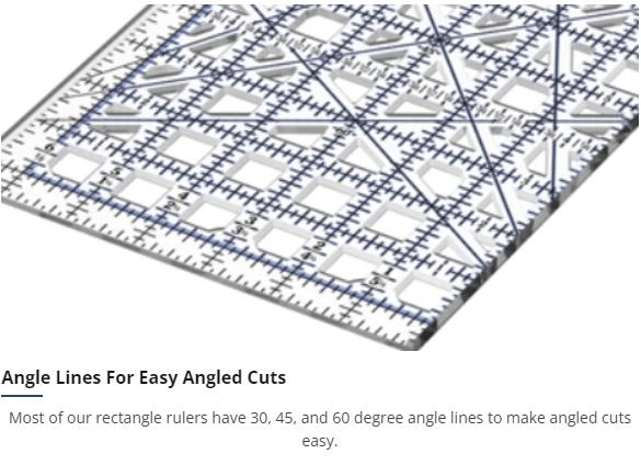 TrueCut Rectangle Quilting Ruler (3" x 18") - Maple Leaf Quilting Company Ltd.