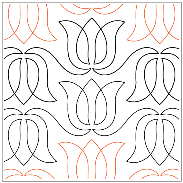 Tulip Bells – 5.5” Paper Pantograph - Maple Leaf Quilting Company Ltd.