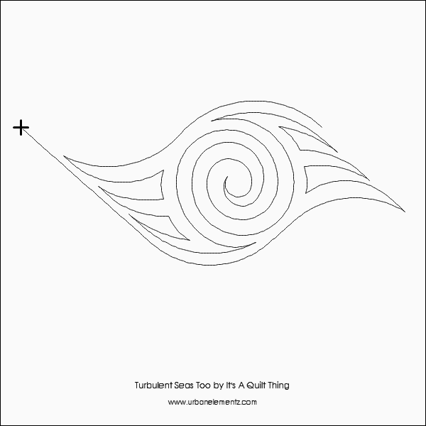 Turbulent Seas Too - 6” Paper Pantograph