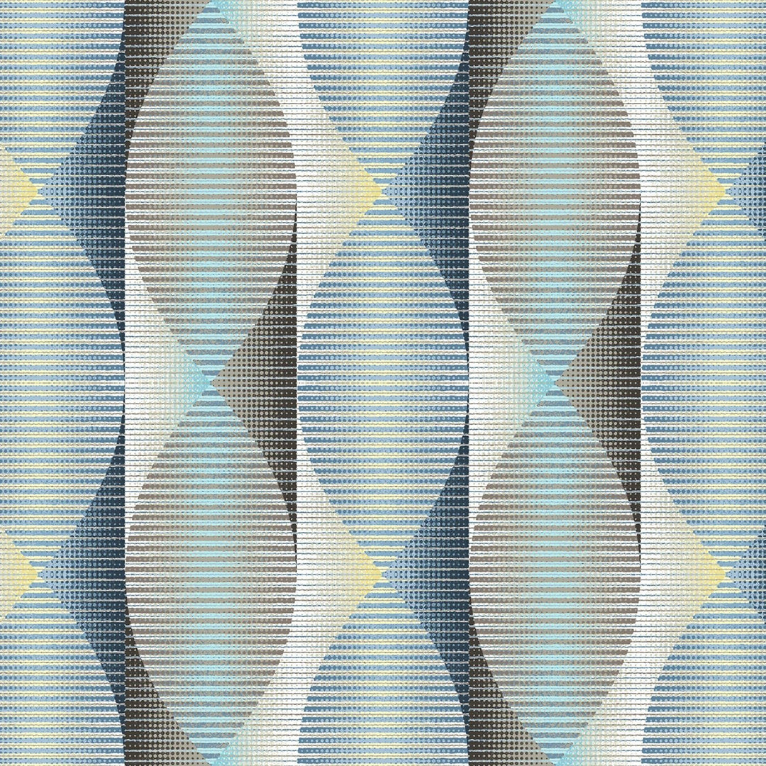 Turq Twisted Ribbons 108” Cotton (3340W - 76) - Sold in UNITS of 1/4 metre - Maple Leaf Quilting Company Ltd.