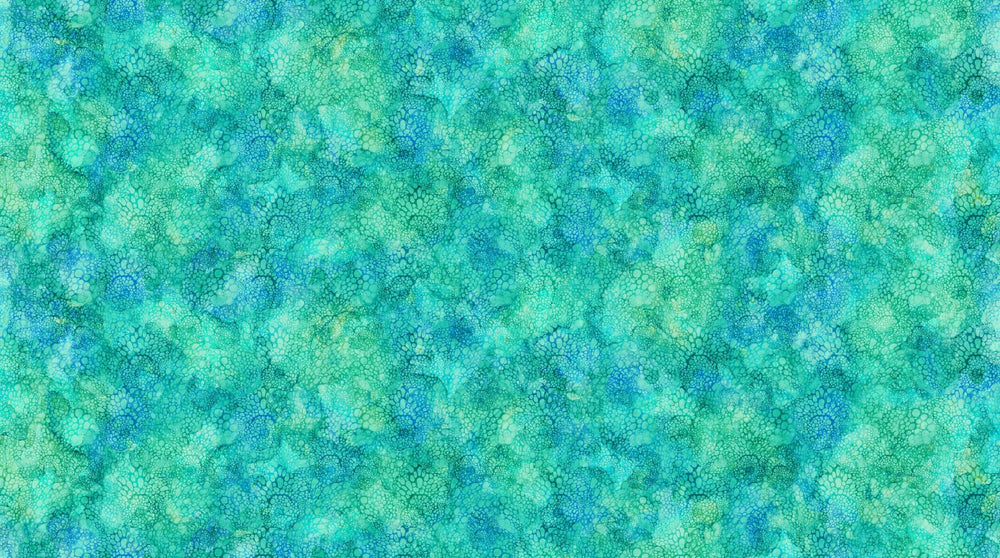Turquoise Bubbles - Coral Reef | 43/44" Cotton (DP28880 - 66) - Sold in UNITS of ¼ metre - Maple Leaf Quilting Company Ltd.