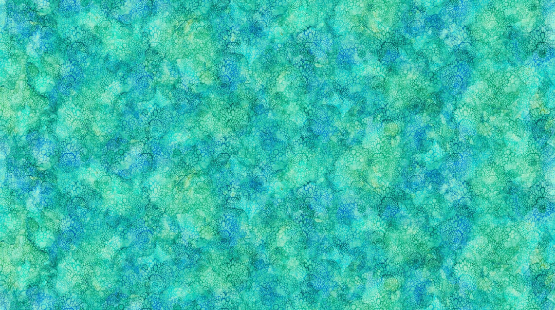 Turquoise Bubbles - Coral Reef | 43/44" Cotton (DP28880 - 66) - Sold in UNITS of ¼ metre - Maple Leaf Quilting Company Ltd.
