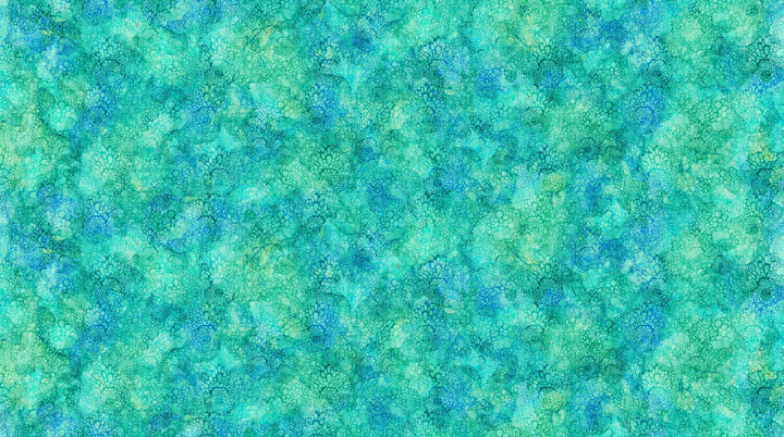 Turquoise Bubbles - Coral Reef | 43/44" Cotton (DP28880 - 66) - Sold in UNITS of ¼ metre - Maple Leaf Quilting Company Ltd.