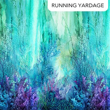 Turquoise Multi - Coral Reef | 43/44" Cotton (DP28876 - 66) - Sold in UNITS of ¼ metre - Maple Leaf Quilting Company Ltd.