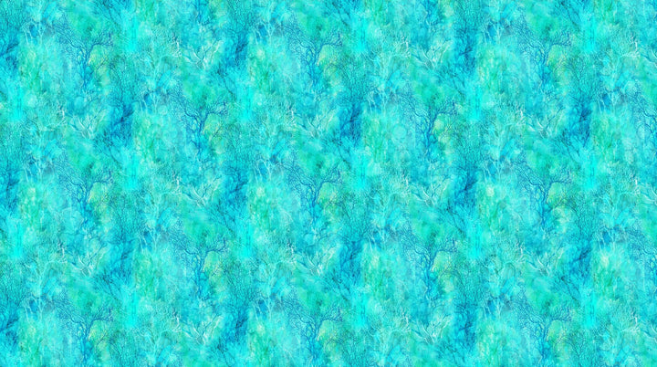 Turquoise Sea - Coral Reef | 43/44" Cotton (DP28881 - 66) - Sold in UNITS of ¼ metre - Maple Leaf Quilting Company Ltd.