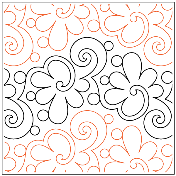 Tuscan Sun - 6.25" Paper Pantograph - Maple Leaf Quilting Company Ltd.