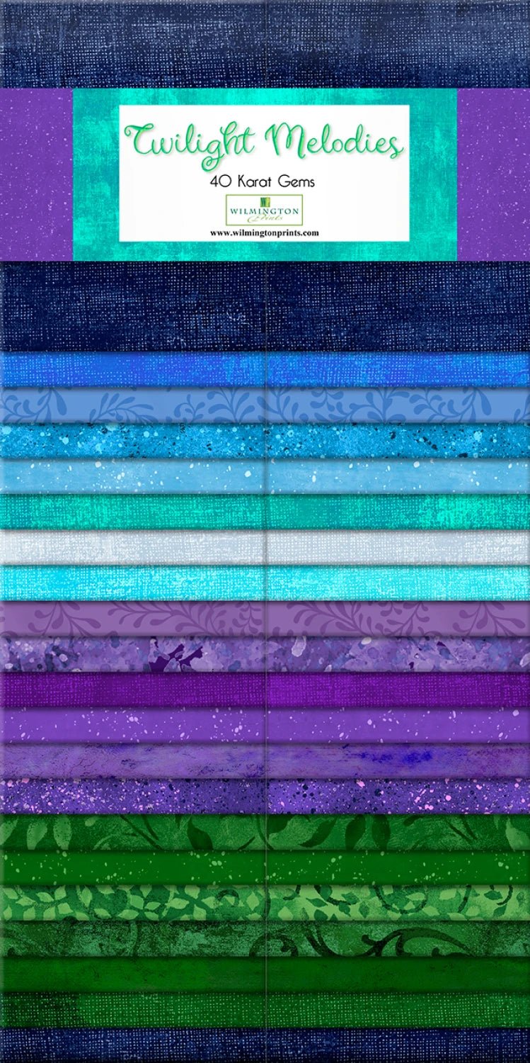 Twilight Melodies - Essential Gems & Karat Pre - Cuts Collection | 2.5in Strips 40pcs (Q842 - 154 - 842) - Maple Leaf Quilting Company Ltd.
