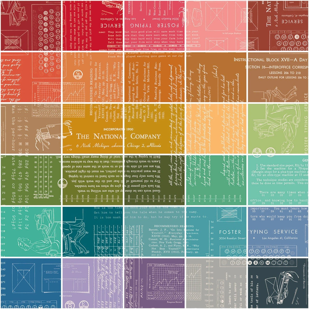 TYPE/ography by Lori Holt | 10in stacker A - 42 Pcs. (10 - 16850A - 42) - Maple Leaf Quilting Company Ltd.