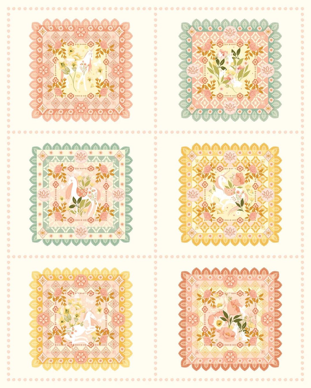 Unicorn Dreams by Ginger Deverell Collection | Pillow Panel Spellbound - Package of 1 (UD25720) - Maple Leaf Quilting Company Ltd.