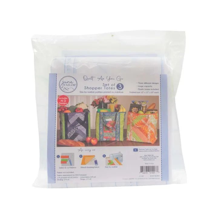 Utility Shopper Totes Quilt - As - You - Go Kit (3 Pack) - Maple Leaf Quilting Company Ltd.