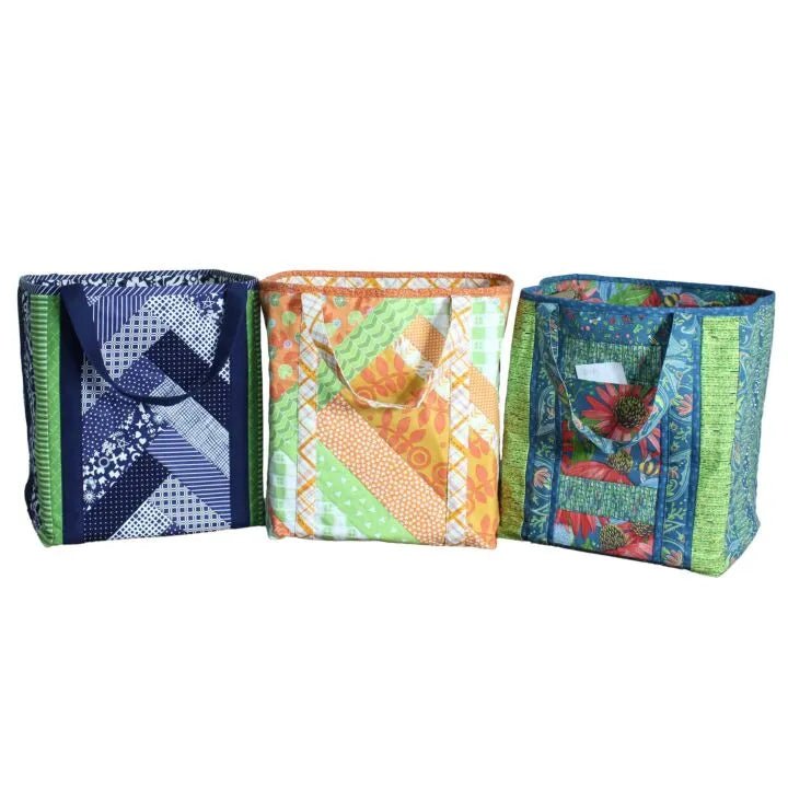 Utility Shopper Totes Quilt - As - You - Go Kit (3 Pack) - Maple Leaf Quilting Company Ltd.