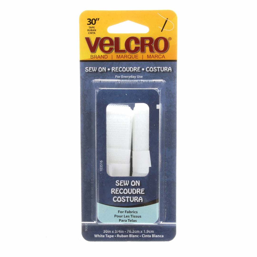 VELCRO® Brand Fastener Regular Duty Strip - White - Maple Leaf Quilting Company Ltd.