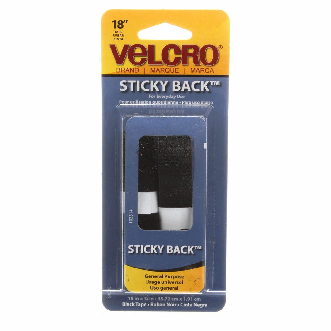 VELCRO® Brand Fastener Sticky Back Tape (Black) - Maple Leaf Quilting Company Ltd.