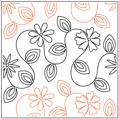 Villa In Bloom – 14” Paper Pantograph - Maple Leaf Quilting Company Ltd.