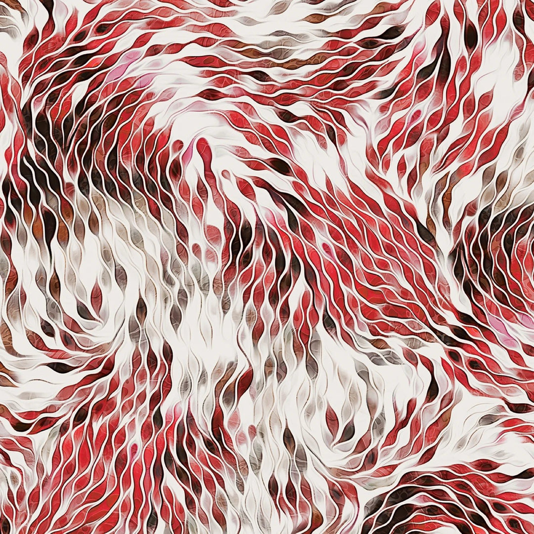 Vitality by Julia Button Collection - Red Harmonious Strokes | 108" Cotton (VITW6018 - R) – Sold in UNITS of ¼ metre - Maple Leaf Quilting Company Ltd.
