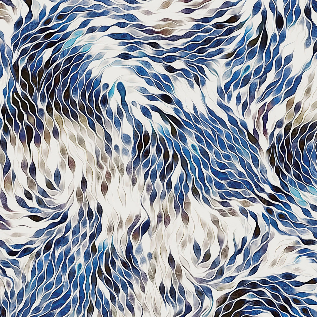 Vitality by Julia Button Collection - Sea Blue Harmonious Strokes | 108" Cotton (VITW6018 - B) – Sold in UNITS of ¼ metre - Maple Leaf Quilting Company Ltd.