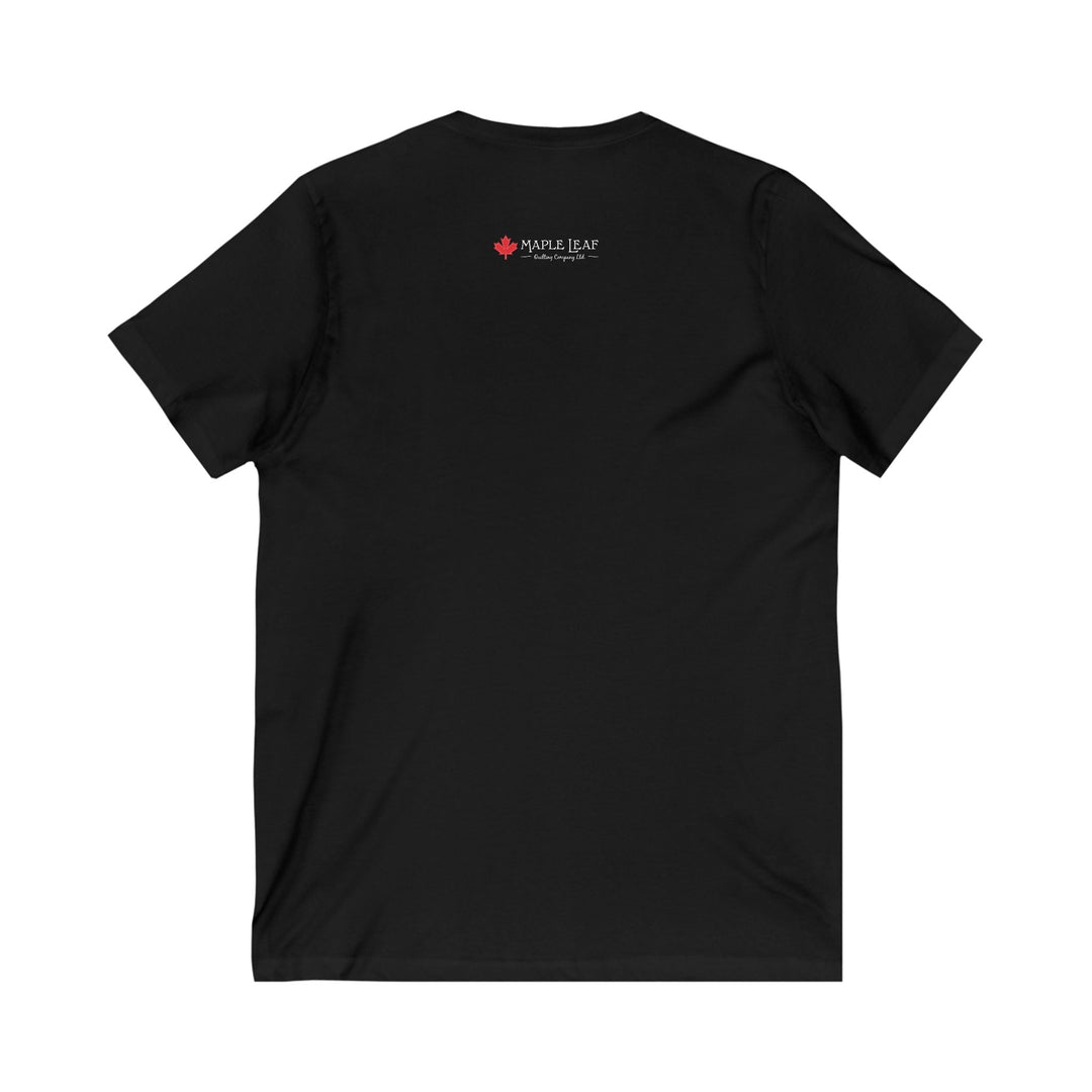 'Warning' | V - Neck Tee - Maple Leaf Quilting Company Ltd.