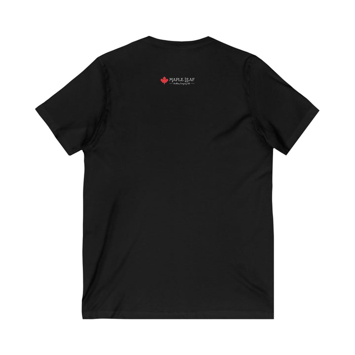 'Warning' | V - Neck Tee - Maple Leaf Quilting Company Ltd.