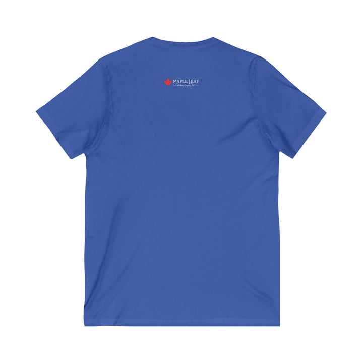 'Warning' | V - Neck Tee - Maple Leaf Quilting Company Ltd.