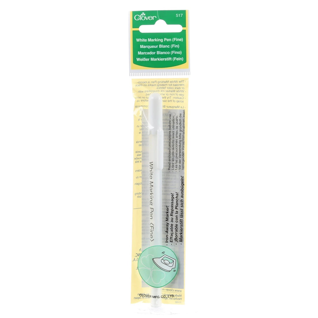 Water Soluble or Iron Off Marking Pen - White (517CV) - Maple Leaf Quilting Company Ltd.