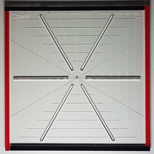 Westalee 6 Point Crosshair Square Deluxe 12.5" w/ Block Lines - Maple Leaf Quilting Company Ltd.