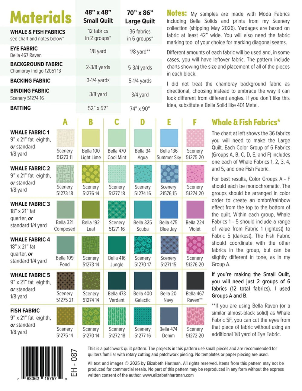 Whale Watching (EH087) - Maple Leaf Quilting Company Ltd.
