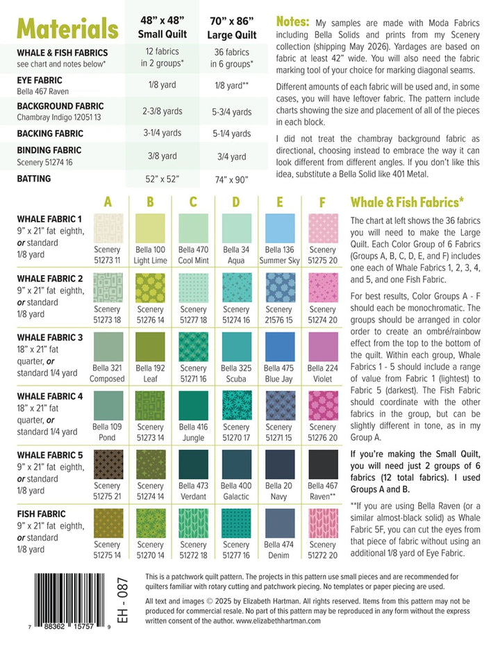 Whale Watching (EH087) - Maple Leaf Quilting Company Ltd.