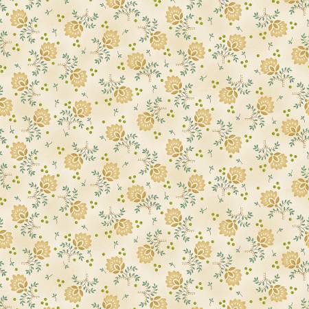 Wheat Delicate Floral 108" Cotton (1833 - 40) – Sold in UNITS of ¼ metre - Maple Leaf Quilting Company Ltd.