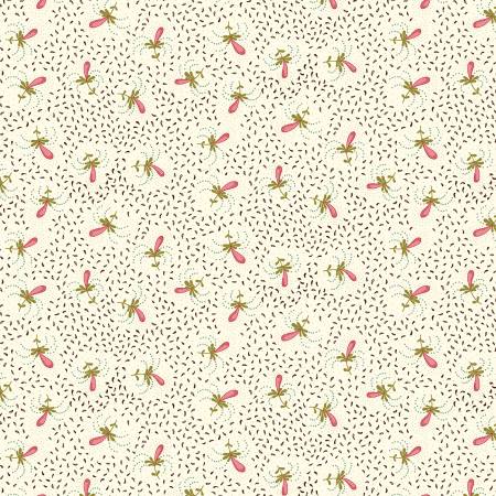 Wheat Delicate Pears and Leaves 108" Cotton (1835 - 40) – Sold in UNITS of ¼ metre - Maple Leaf Quilting Company Ltd.