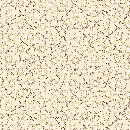Wheat Starburst Vine 108" Cotton (1834 - 40) – Sold in UNITS of ¼ metre - Maple Leaf Quilting Company Ltd.