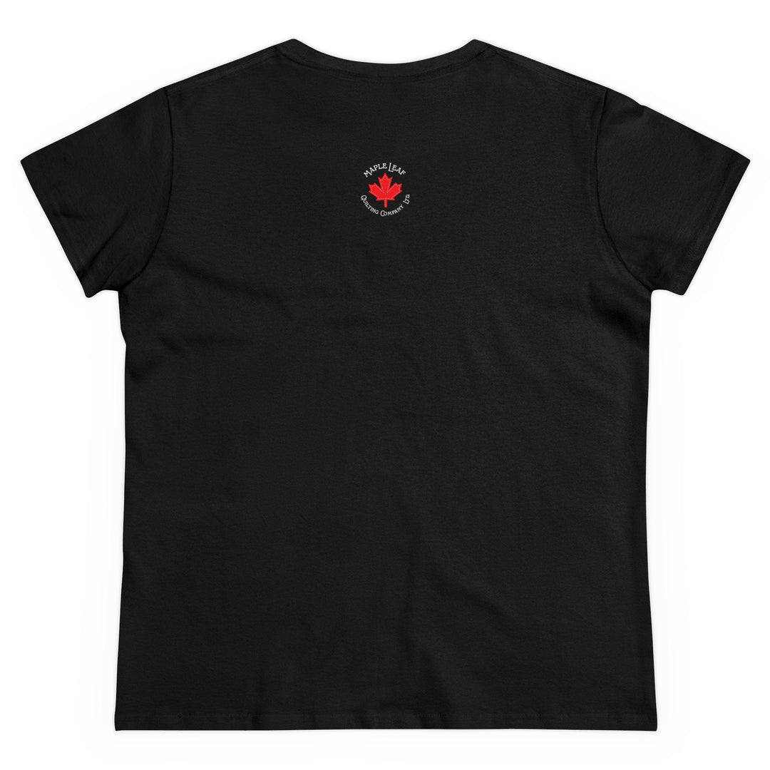 'When In Use... Do Not Approach' - Women's Midweight Cotton Tee | Funny Crafty Humor Shirt - Maple Leaf Quilting Company Ltd.