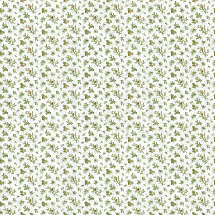 White Multi Pine Boughs - Winter Woodland | 43/44" Cotton (28869 - 10) - Sold in UNITS of ¼ metre - Maple Leaf Quilting Company Ltd.