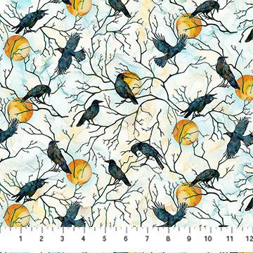 White Multi Raven Moon - Raven&