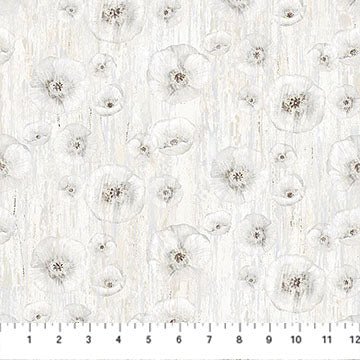 White Poppy - Poppy Meadow | 43/44" (DP29089 - 10) - Sold in UNITS of ¼ metre - Maple Leaf Quilting Company Ltd.
