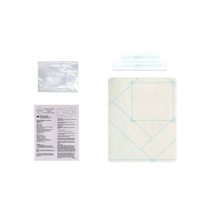 White Project Bags Quilt - As - You - Go Kit with Zippity - Do - Done Zipper (Set of 2) - Maple Leaf Quilting Company Ltd.