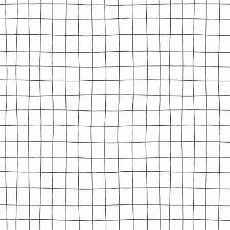 Wild and Free Grid White 108" Cotton (WB14203R - WHITE) – Sold in UNITS of ¼ metre - Maple Leaf Quilting Company Ltd.