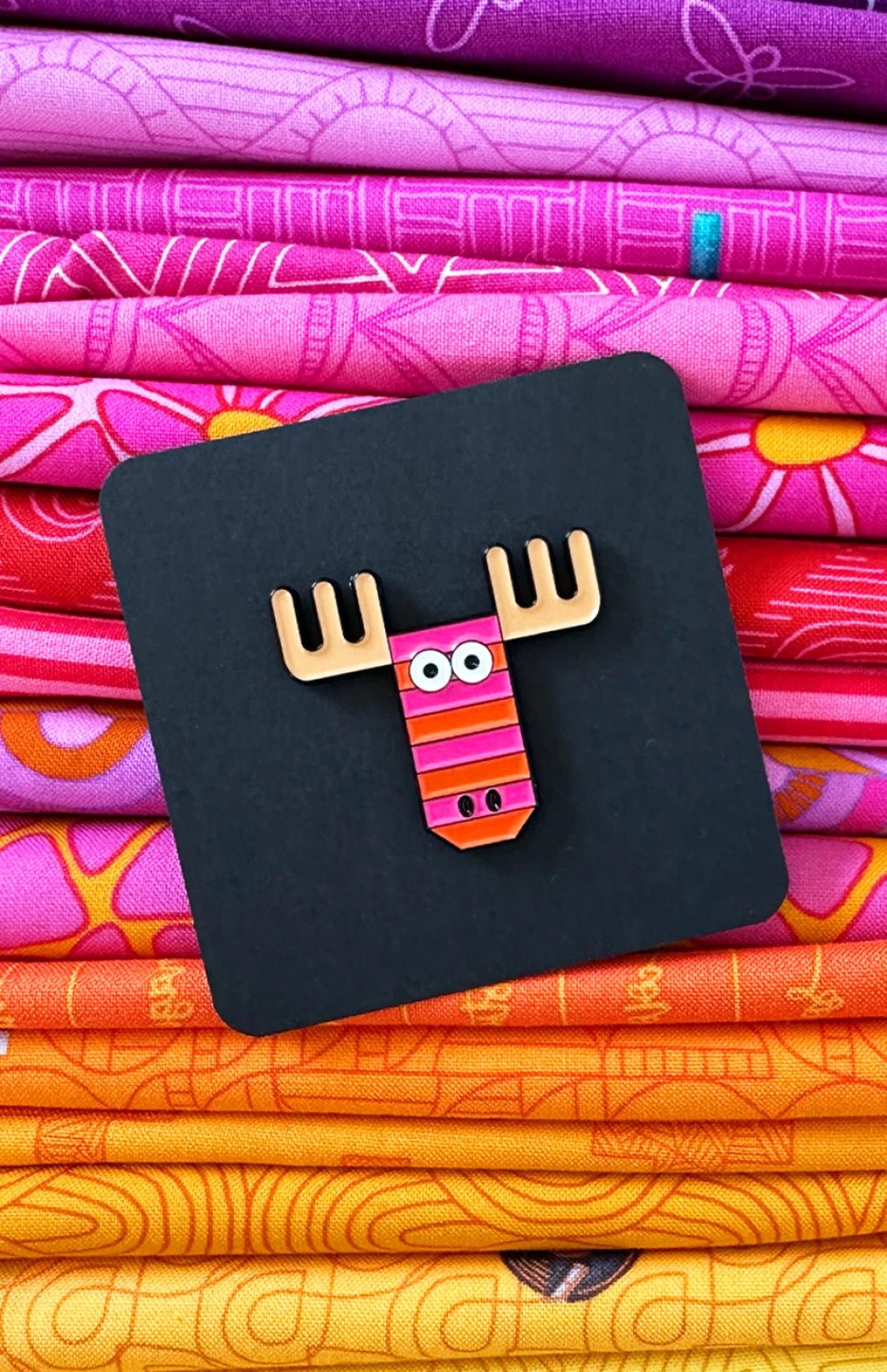 Wild Moose Chase Enamel Pin - Maple Leaf Quilting Company Ltd.