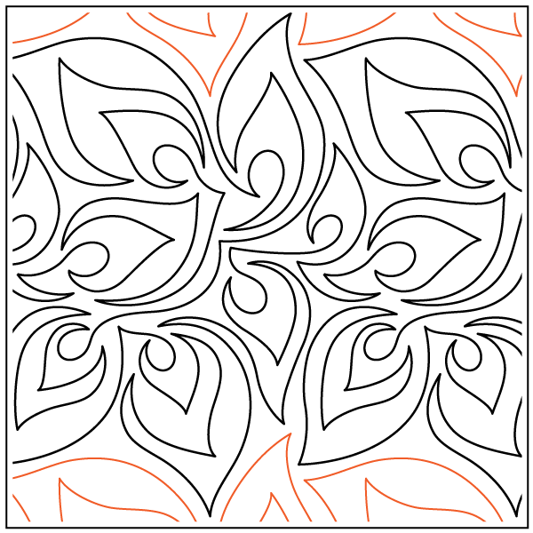 Wildfire – 13” Paper Pantograph - Maple Leaf Quilting Company Ltd.