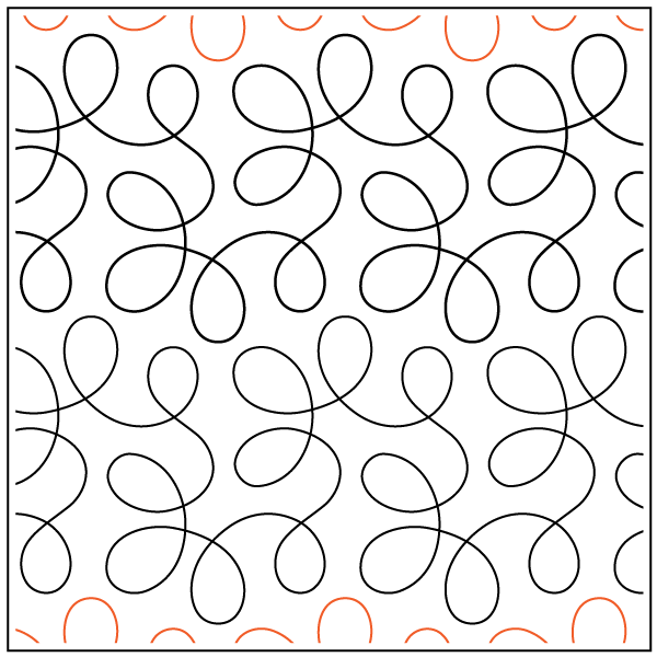 Willow Leaf's Loopdeloop - 7” Paper Pantograph - Maple Leaf Quilting Company Ltd.