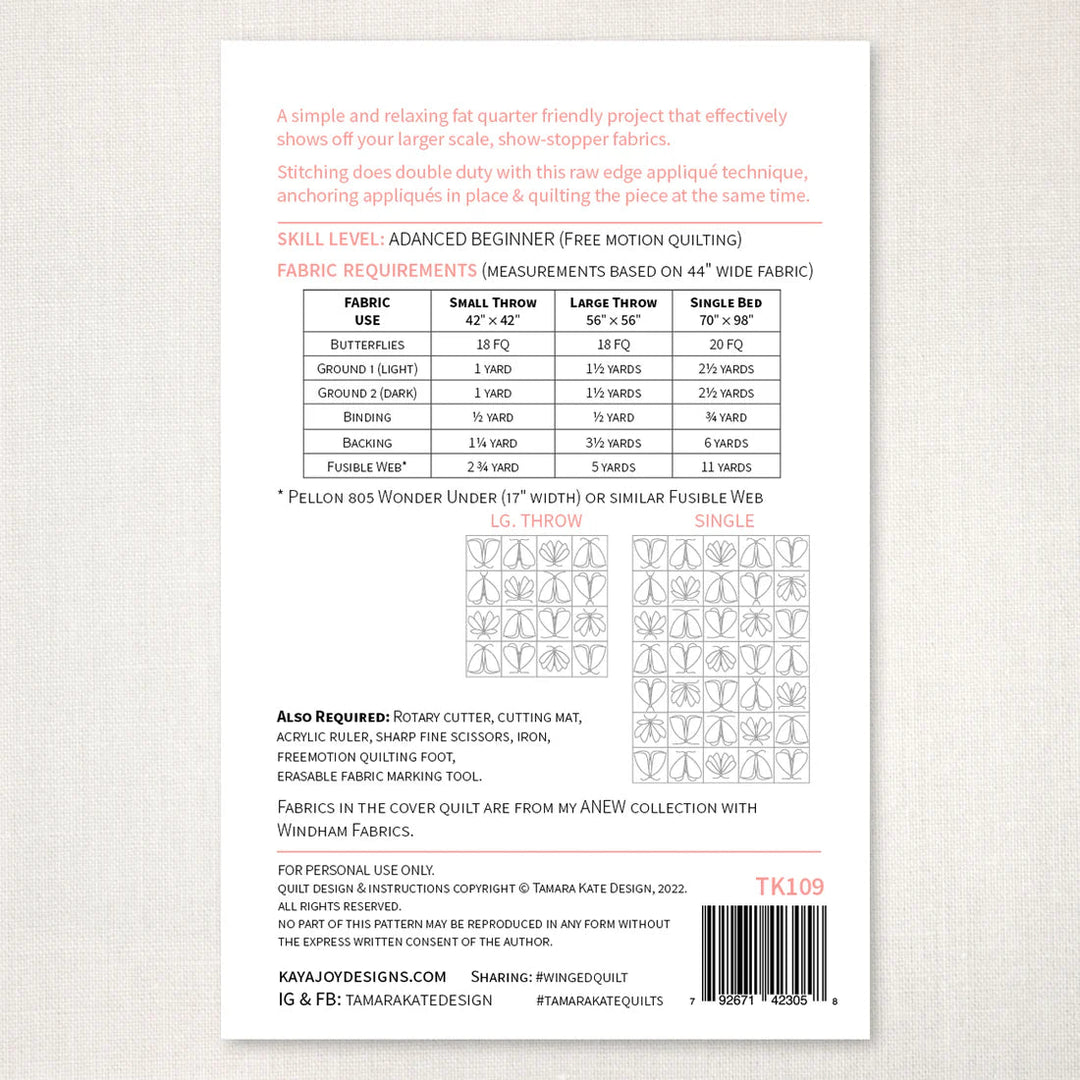 Winged Quilt (TK109) - Maple Leaf Quilting Company Ltd.