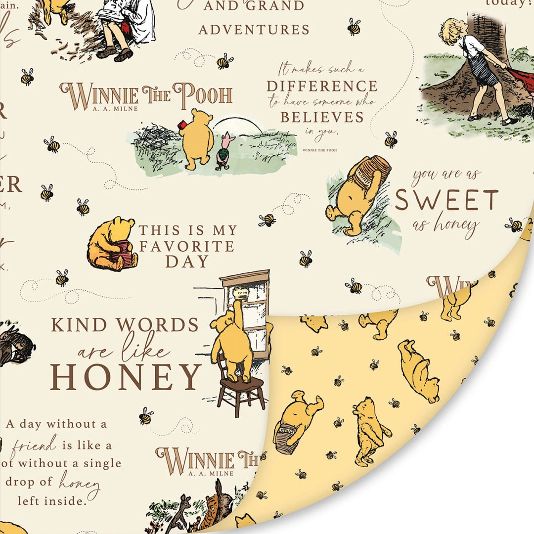 Winnie The Pooh | 58/60" Double Lush Velvet (LV17361) - Sold in UNITS of ¼ metre - Maple Leaf Quilting Company Ltd.