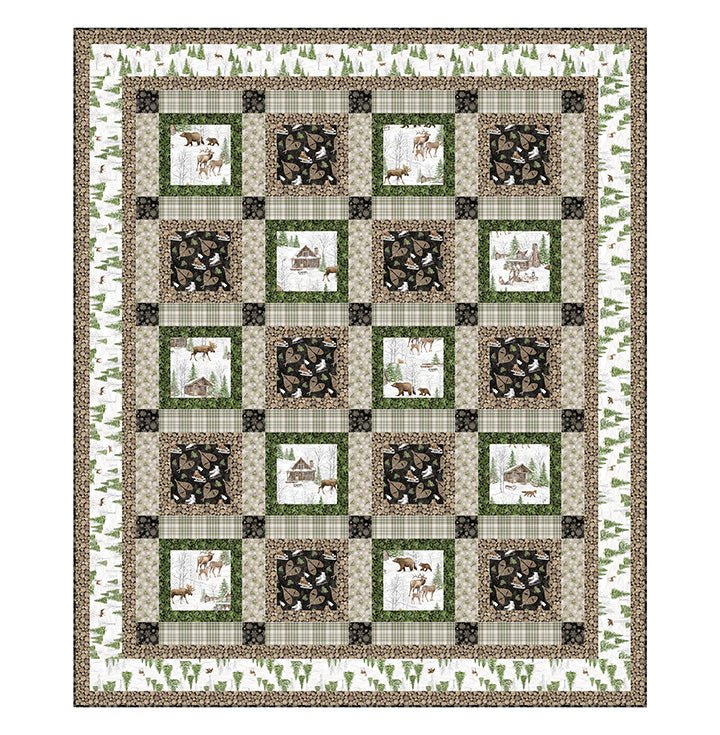 Winter Woodland Quilt Kit (61.5" x 73") - Maple Leaf Quilting Company Ltd.
