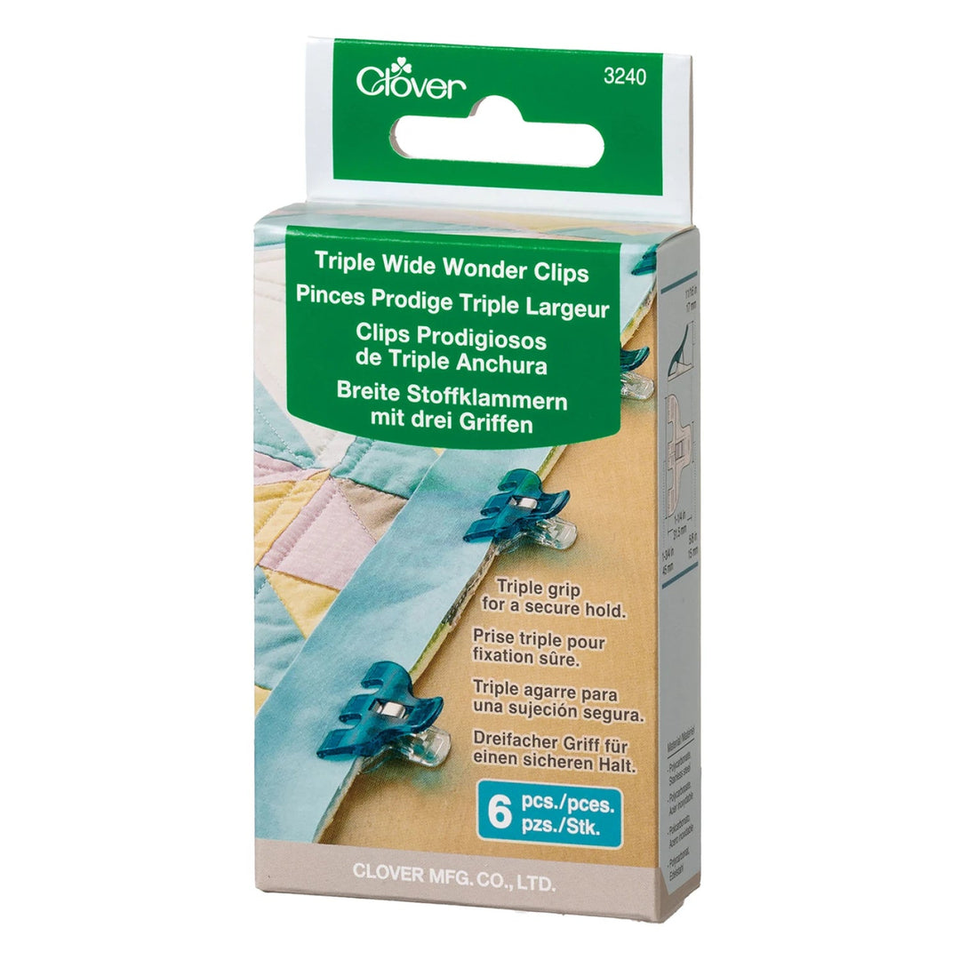Wonder Clips - Triple Wide 6pc (3240CV) - Maple Leaf Quilting Company Ltd.