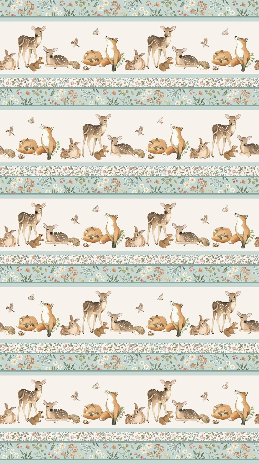 Woodland Heart by Deborah Edwards & Kathryn Christenson | Border Stripe - Blue 44” - (DP28721 - 42) – Sold in UNITS of ¼ metre - Maple Leaf Quilting Company Ltd.
