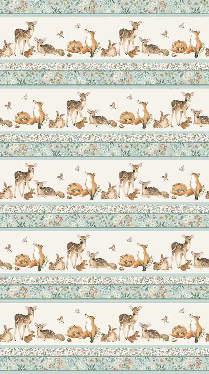 Woodland Heart by Deborah Edwards &amp; Kathryn Christenson | Border Stripe - Blue 44” - (DP28721 - 42) – Sold in UNITS of ¼ metre - Maple Leaf Quilting Company Ltd.