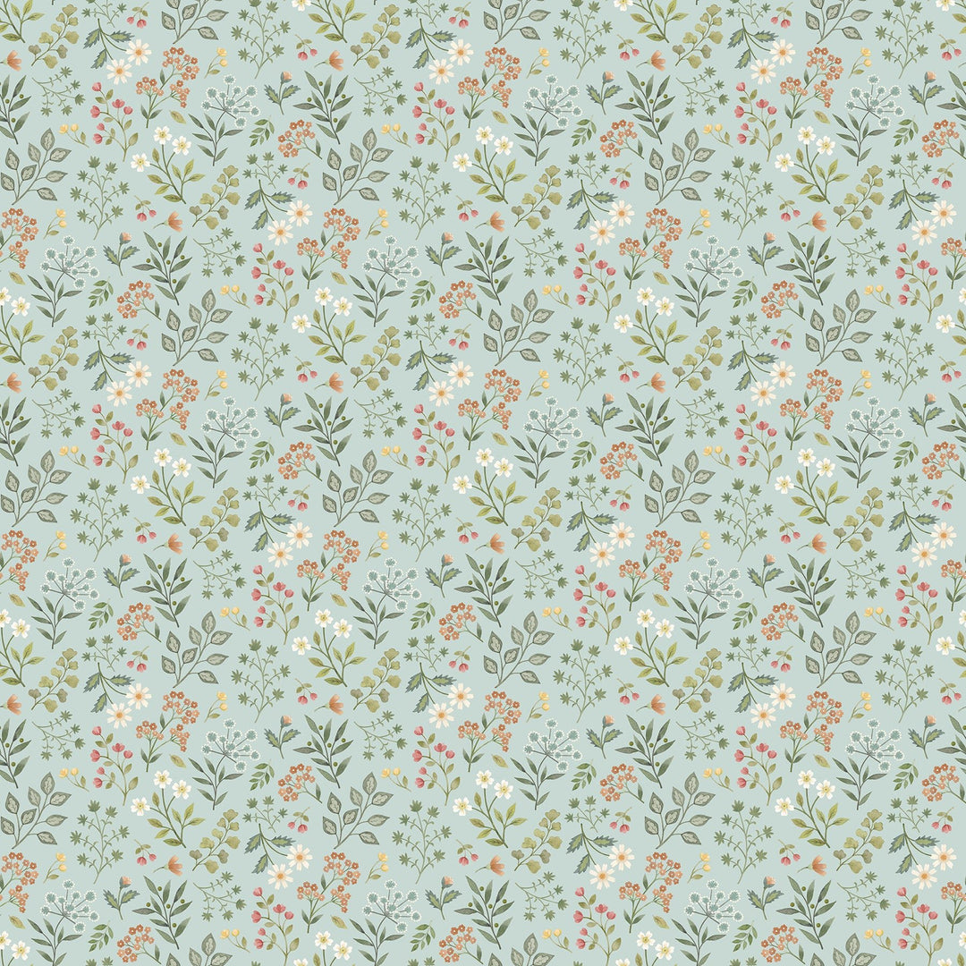 Woodland Heart by Deborah Edwards &amp; Kathryn Christenson | Floral Blue - 44” - (DP28724 - 42) – Sold in UNITS of ¼ metre - Maple Leaf Quilting Company Ltd.