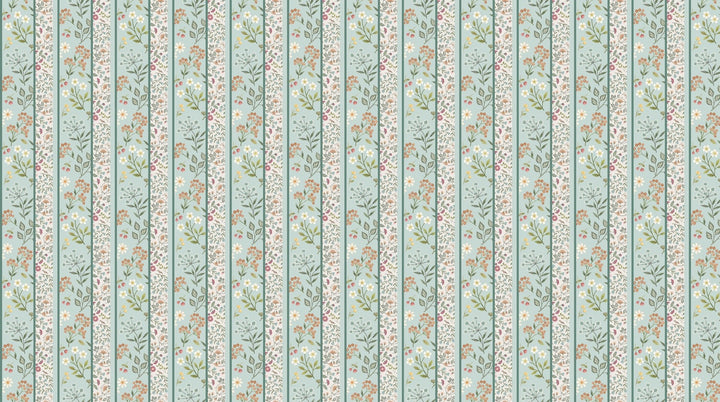 Woodland Heart by Deborah Edwards &amp; Kathryn Christenson | Small Stripe Blue - 44” - (DP28726 - 42) – Sold in UNITS of ¼ metre - Maple Leaf Quilting Company Ltd.